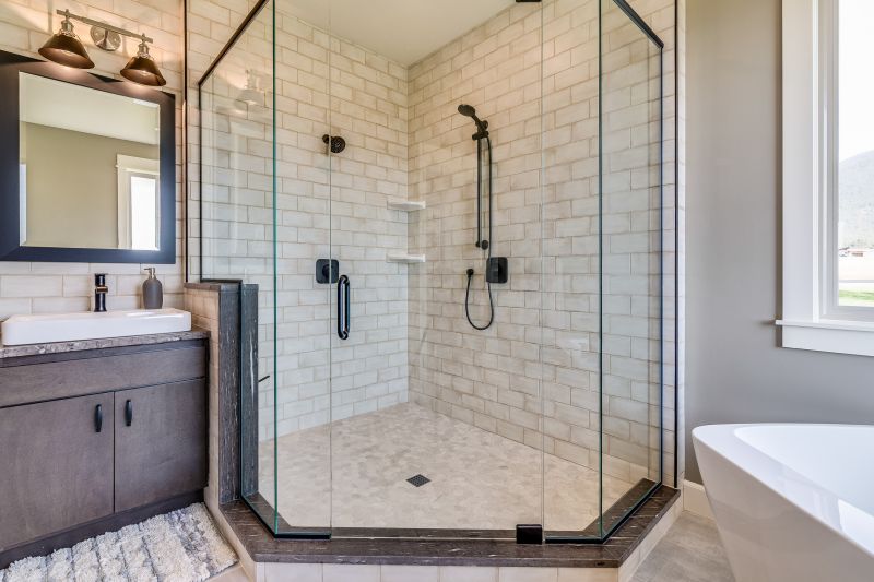 Elegant Shower with Bench